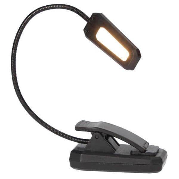 Nabíjecí LED stolní lampička GSC s klipem, 1W, 60lm, teplá, stmívatelná vypínačem, USB - náhled 3