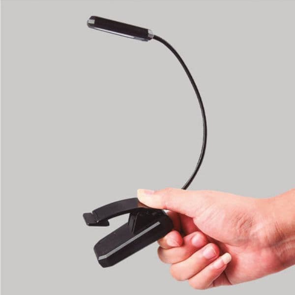 Nabíjecí LED stolní lampička GSC s klipem, 1W, 60lm, teplá, stmívatelná vypínačem, USB - náhled 4