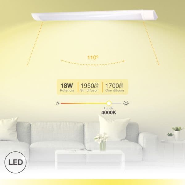 Prémiové LED lištové svítidlo Sokan 18W 1700lm 60cm denní barva světla, 3 roky záruka - náhled 2