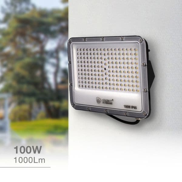 Prémiový ultratenký LED reflektor šedý 100W 9600lm, denní barva světla, 3 roky záruka - náhled 2