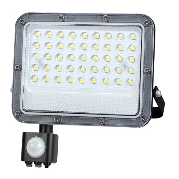 Prémiový ultratenký LED reflektor s čidlem pohybu šedý 30W 2600lm, studená, 3 roky záruka - náhled 4