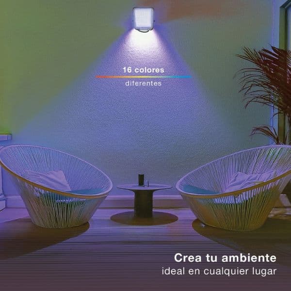 Prémiový RGB LED reflektor 30W, dálkové ovládání, 15 barev + bílá, 4 efekty, stmívání - náhled 3
