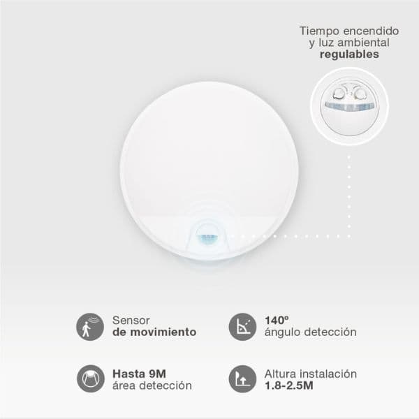 Prémiové LED venkovní osvětlení Doko kruh s čidlem pohybu IP54 15W 1100lm denní, 3 roky - náhled 3