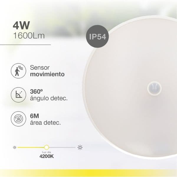 Prémiové LED venkovní osvětlení Celano s čidlem pohybu 26cm IP54 15W 1150lm denní, 3 roky - náhled 2