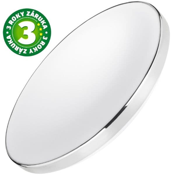 Prémiové led stropní svítidlo Amelia 35cm 18W 1600lm denní, stříbrný okraj, 3 roky