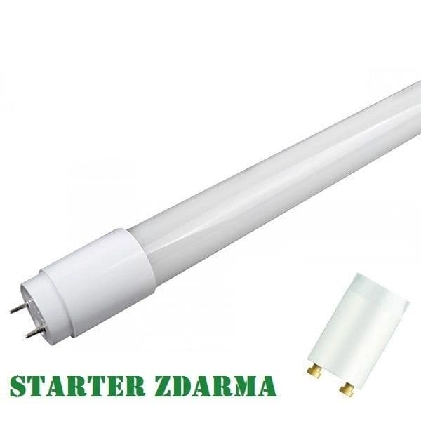 Prémiová skleněná   LED zářivka T8 18W 2160lm 120cm, studená, STARTÉR ZDARMA
