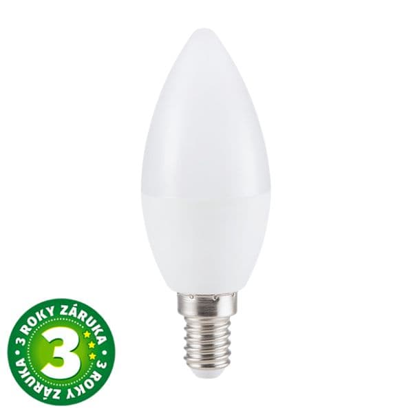 Prémiová LED žárovka svíčka E14 8,5W 806lm denní, ekv. 60W, 3 roky záruka