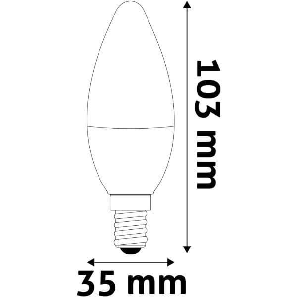 Prémiová LED žárovka svíčka E14 4,5W 470lm studená, ekv. 40W, 3 roky - náhled 2