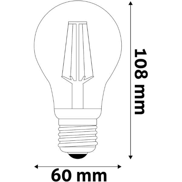 Prémiová retro LED žárovka E27 zrcadlová 7W 680lm teplá, filament, 3 roky - náhled 2