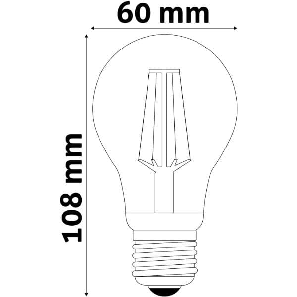 Stmívatelná prémiová retro LED žárovka E27 9W 1055lm teplá, filament, ekv. 75W, 3 roky - náhled 3