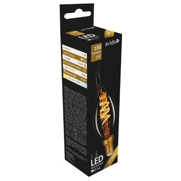 Prémiová designová retro LED žárovka E14 3W 240lm EXTRA TEPLÁ, filament, ekv. 24W, 3 roky - náhled 5