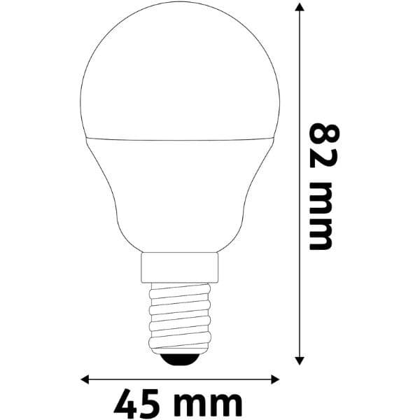 Prémiová LED žárovka E14 4,5W 470lm G45, studená, ekv. 40W, 3 roky - náhled 2