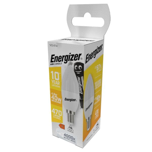 LED žárovka svíčka E14 4,9W 470lm denní, ekv. 40W, Energizer - náhled 2