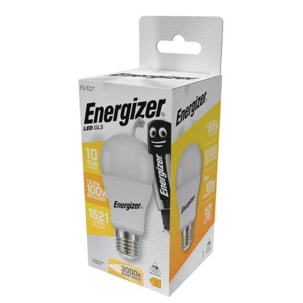 Silná LED žárovka E27 13,8W 1521lm A60 teplá, ekv. 100W, Energizer - náhled 2