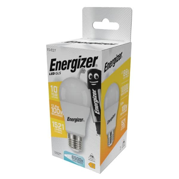 Silná LED žárovka E27 13,8W 1521lm A60 studená, ekv. 100W, Energizer - náhled 2