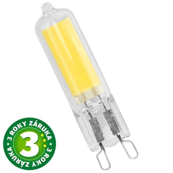 Prémiová LED žárovka G9 4W 400lm, denní, ekv. 35W, 3 roky