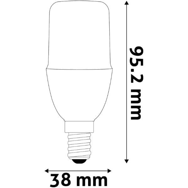 Prémiová LED žárovka E14 7W 806lm T38, denní, ekv. 60W, 3 roky - náhled 2