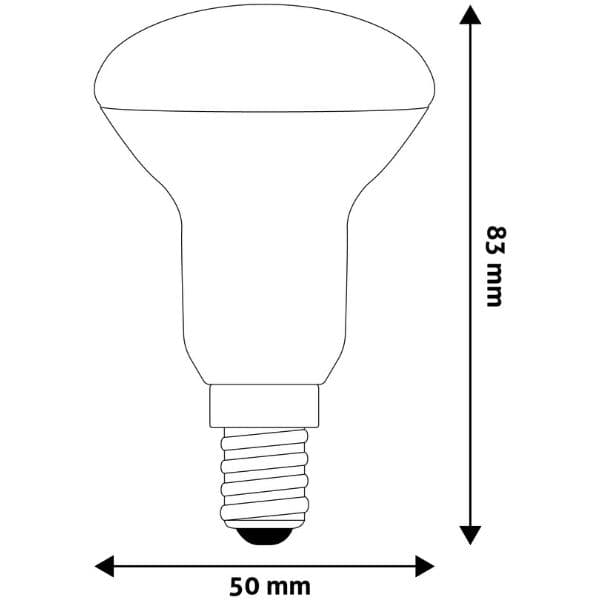 Akce 3+1: Prémiová LED žárovka E14 4,9W 470lm R50, denní, ekv. 40W, 3 roky - náhled 2