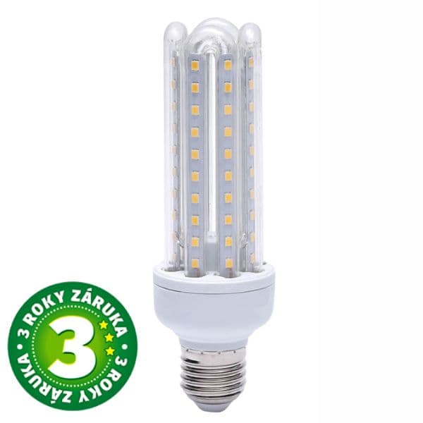 Prémiová LED žárovka kukuřice E27 19W 1990lm, studená, ekv. 124W, 3 roky