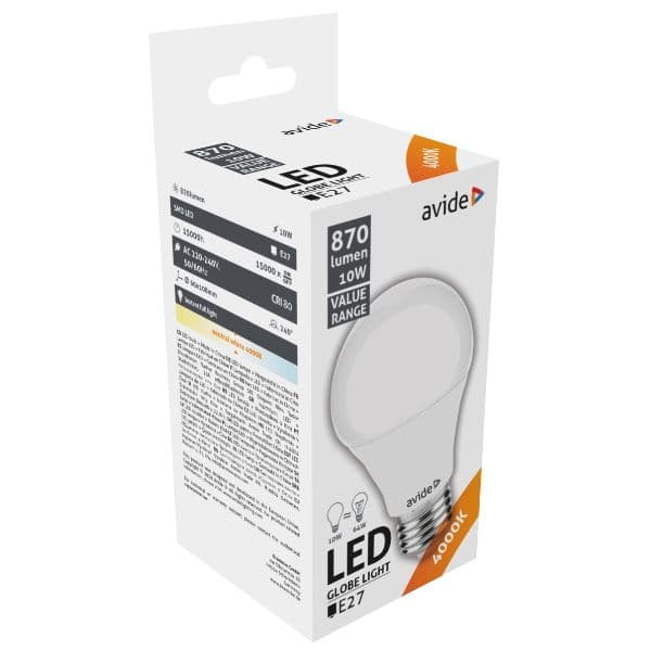 LED  žárovka E27 10W 950lm, studená, ekv. 69W - náhled 2