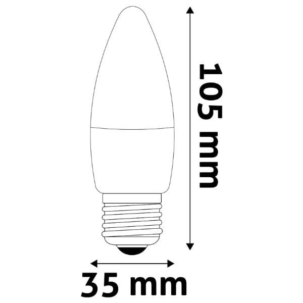 Prémiová LED žárovka svíčka E27 6,5W 806lm denní, ekv. 60W, 3 roky - náhled 4