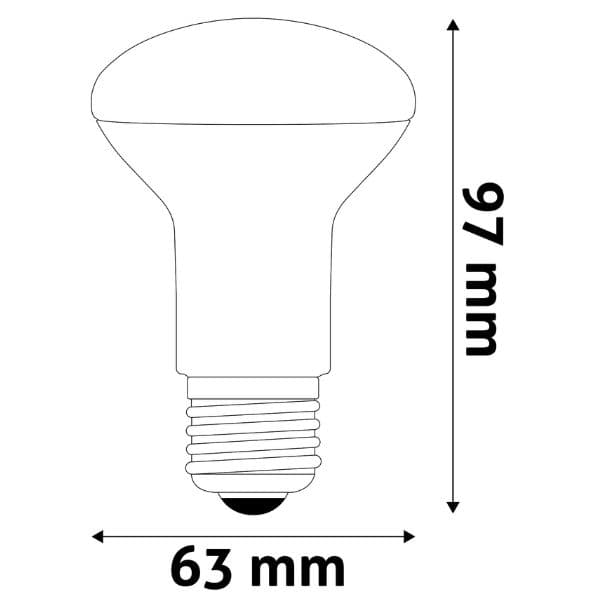Akce 3+1: Prémiová LED žárovka E27 8W 806lm R63 studená, ekv. 60W, 3 roky - náhled 2