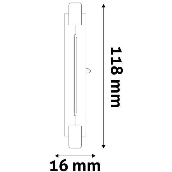 Prémiová LED žárovka R7s 118mm, 13W, 1100lm, COB, teplá, ekvivalent 77W - náhled 2