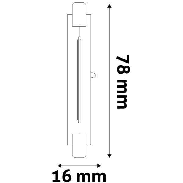 Prémiová LED žárovka R7s 78mm, 5W, 500lm, COB, denní, ekvivalent 42W - náhled 2