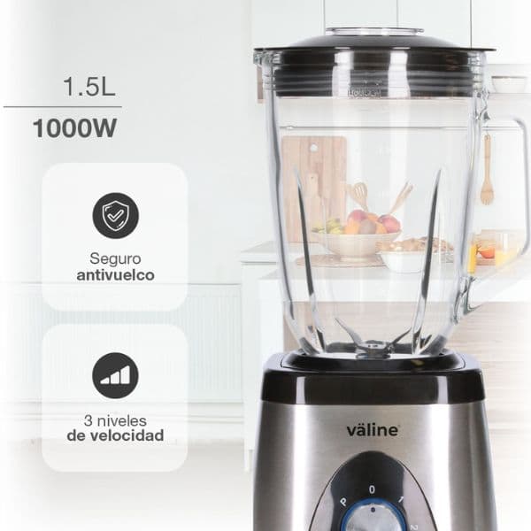 Stolní mixér Väline Kalimera 1000W 1,5l 2 rychlosti pulzní na led měď. motor 3 roky záruka - náhled 3