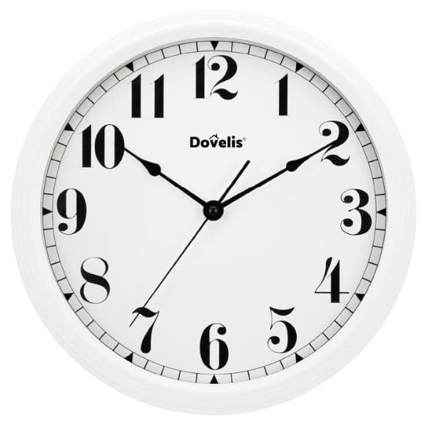 Velké nástěnné hodiny Vintage 33cm s velkými čísly, na 1 baterii AA, bílé, 3 roky záruka - náhled 4