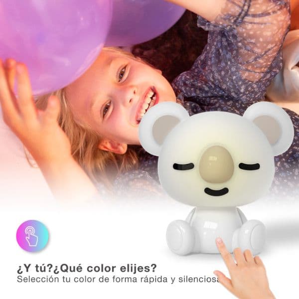 Noční světlo koala 25cm GSC, denní + RGB, nabíjecí dětská lampička, 3 roky záruka - náhled 4