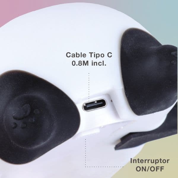 Noční světlo unavená panda 13cm GSC, teplá + RGB, nabíjecí, 3 roky záruka - náhled 4