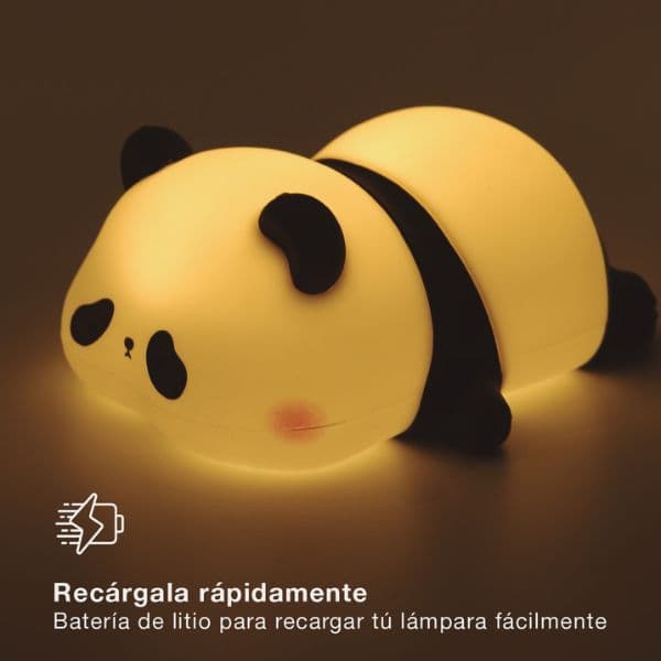 Noční světlo unavená panda 13cm GSC, teplá + RGB, nabíjecí, 3 roky záruka - náhled 5