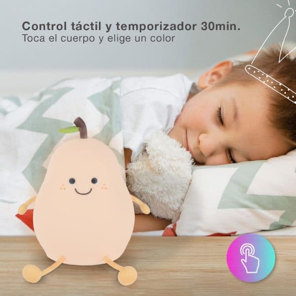 Noční světlo hruška 13cm GSC, teplá + RGB, nabíjecí, 3 roky záruka - náhled 3