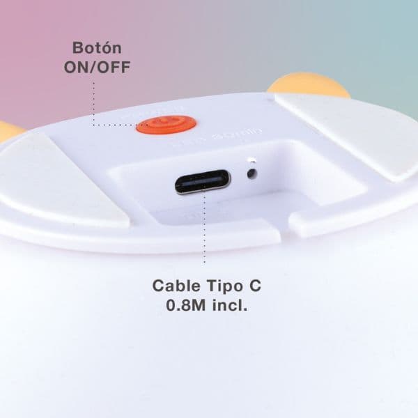 Noční světlo kuře 11cm GSC, teplá + RGB, nabíjecí, 3 roky záruka - náhled 4
