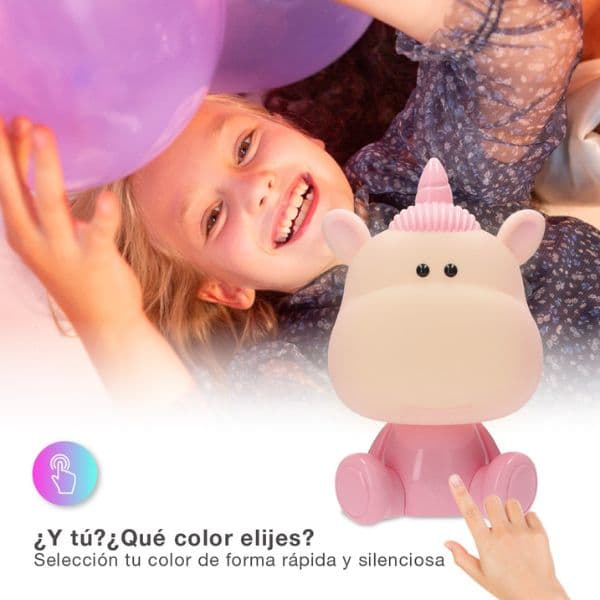 Noční světlo jednorožec 31cm GSC, denní + RGB, nabíjecí, BT reproduktor, 3 roky záruka - náhled 4