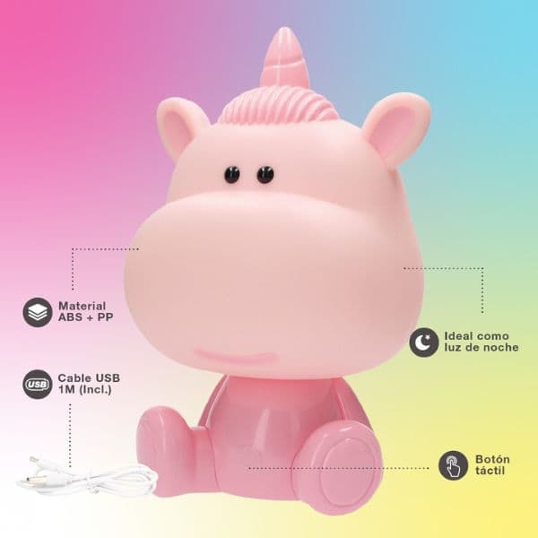 Noční světlo jednorožec 31cm GSC, denní + RGB, nabíjecí, BT reproduktor, 3 roky záruka - náhled 5