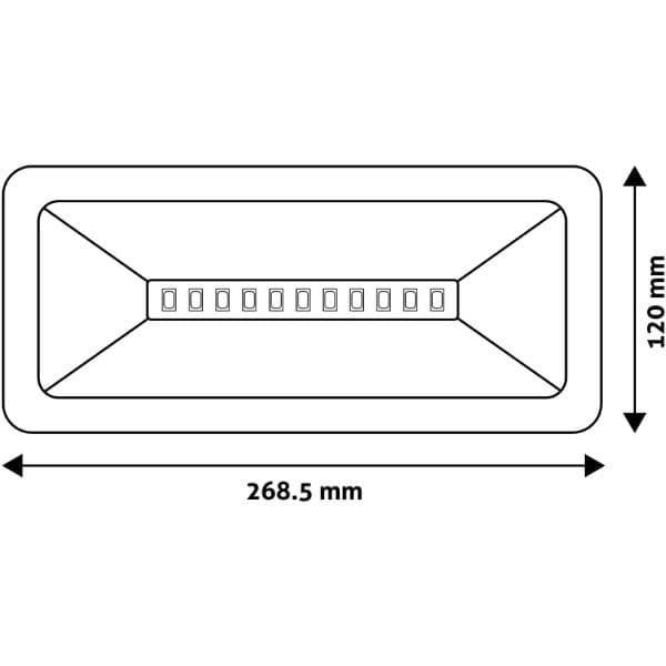Trvalé nouzové osvětlení LED 2,8W 80lm, studená, IP65, 3 hodiny svícení na baterii - náhled 2