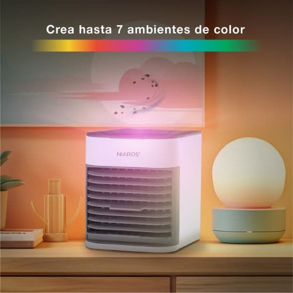 Stolní ochlazovač vzduchu Beteni, RGB, USB, 5W, 3 rychlosti, 660ml, 3 roky záruka - náhled 4