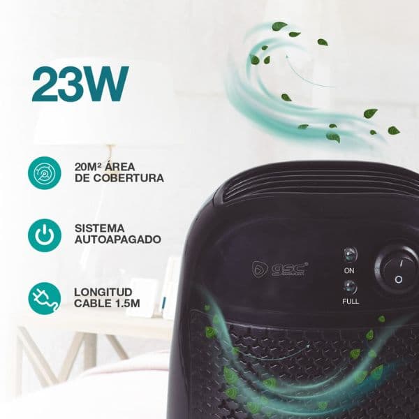 Odvhlčovač GSC Horshi, 800 ml, 23W, 34db, automatické vypnutí, černý, 3 roky záruka - náhled 2