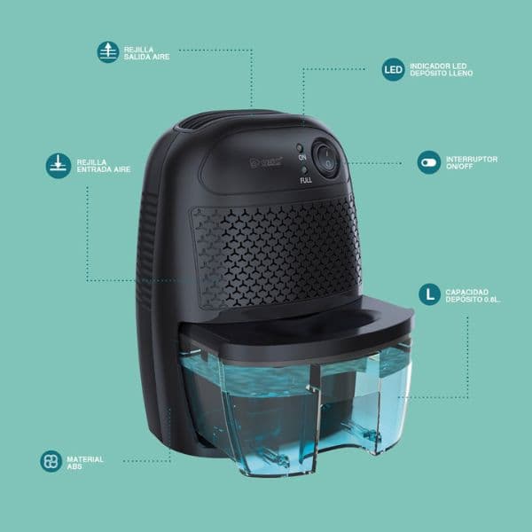 Odvhlčovač GSC Horshi, 800 ml, 23W, 34db, automatické vypnutí, černý, 3 roky záruka - náhled 3
