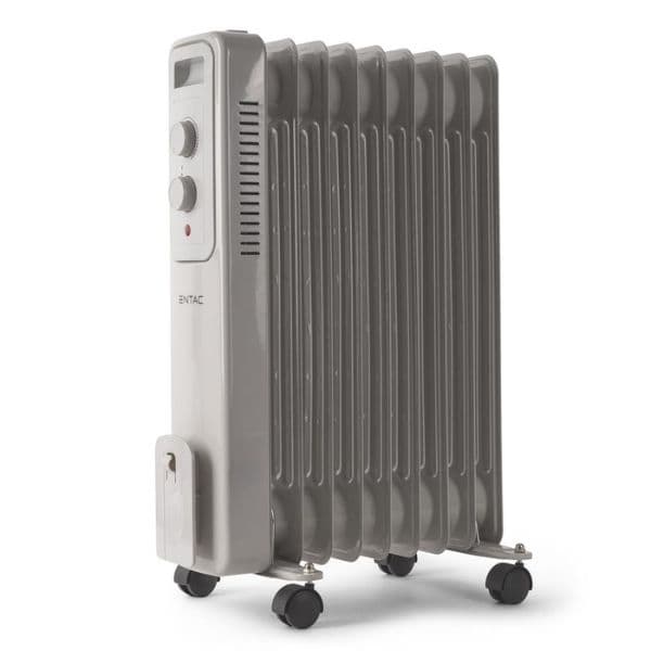 Olejový radiátor, 3 stupně výkonu, max 2000W, termostat, 9 žeber, na kolečkách - náhled 2