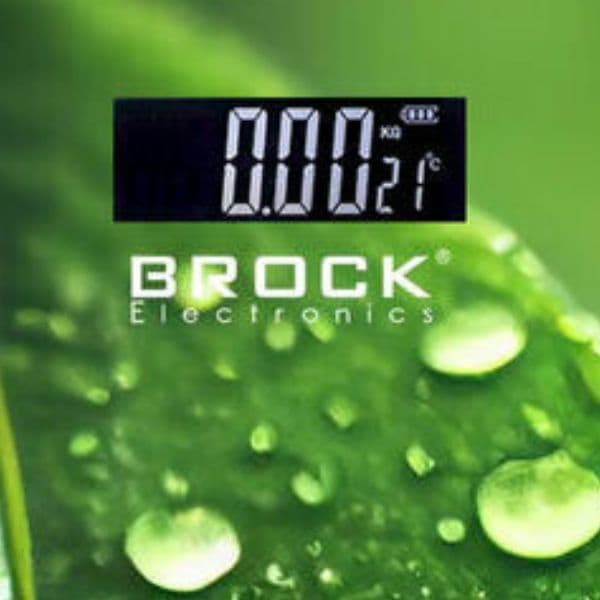 Digitální váha Brock, max 180kg, s teploměrem, na 2 AAA baterie, motiv list - náhled 2