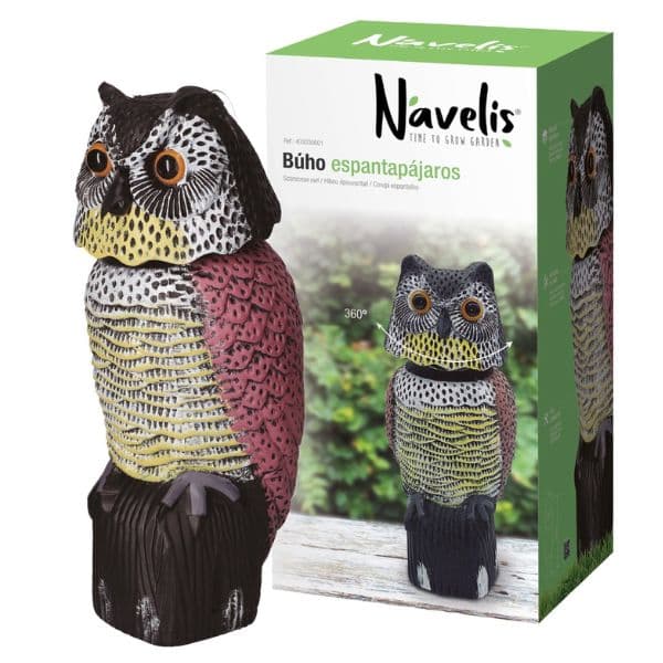 Plašič ptáků sova, Navelis, výška 40cm, sama pohybuje hlavou, bezbateriový provoz - náhled 5