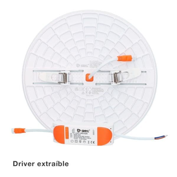 Vestavný LED panel 36W 3780lm, variabilní montážní otvor 75-205mm, CCT, kruh 22,5cm 3 roky - náhled 4