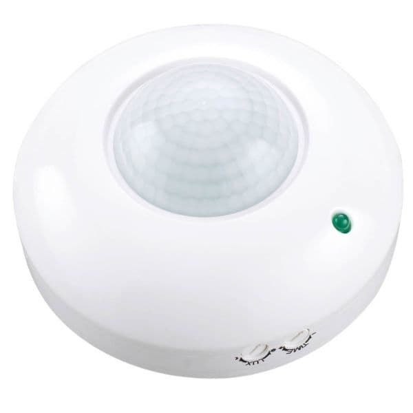 Pohybové čidlo na strop – PIR senzor GSC, IP20 - do interiéru, bílé, 1200W