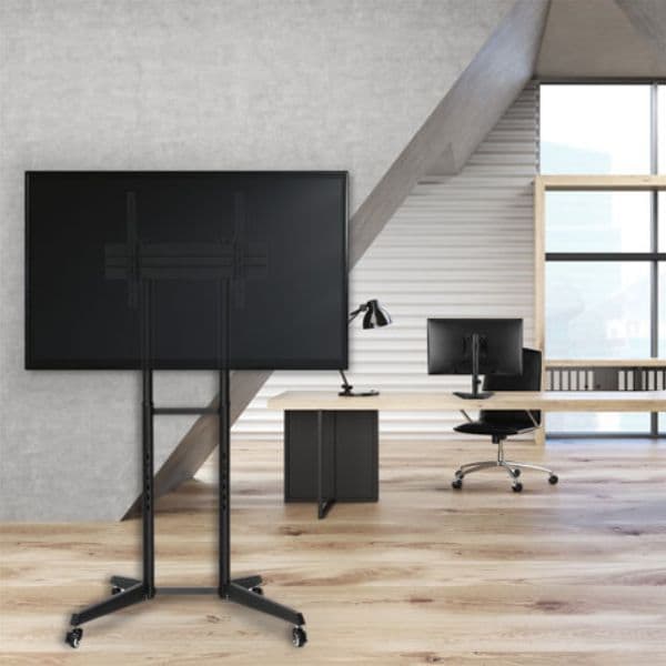 Stojan na TV 37"- 70" na podlahu Holmios na kolečkách, nosnost 50kg, černý, 10 let záruka - náhled 3