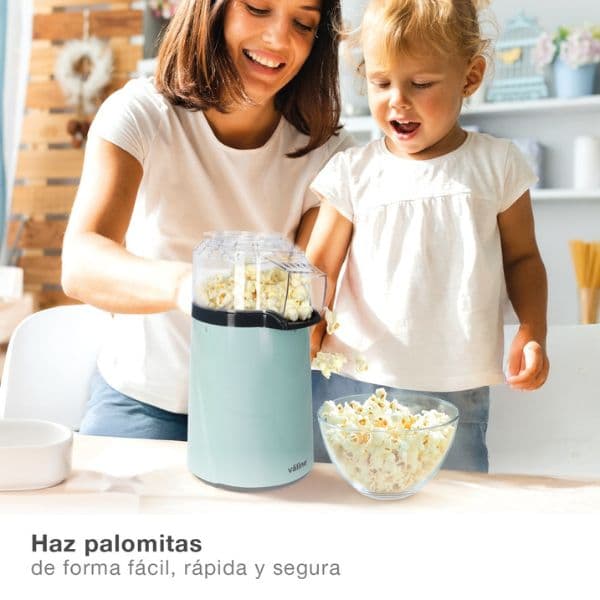 Elektrický popcornovač Väline Popite 1200W na 60g popcornu, mint, 3 roky záruka - náhled 4
