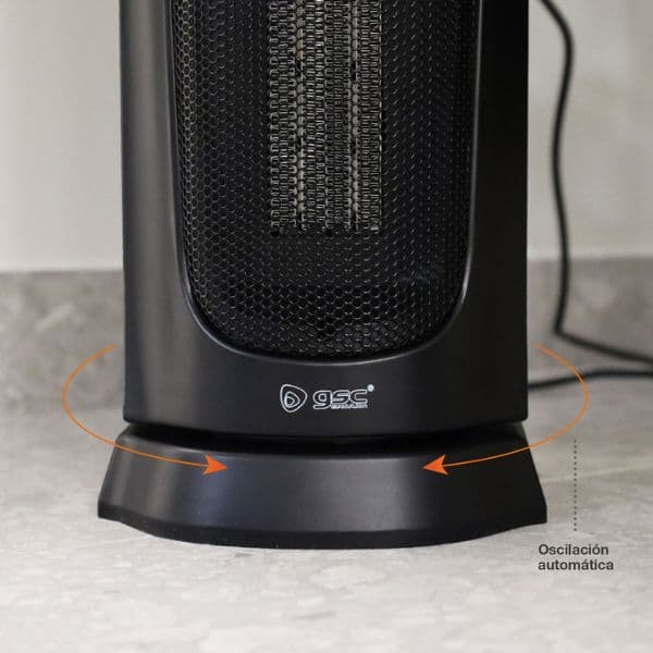 Sloupový PTC teplovzdušný ventilátor 47cm, 2 stupně výkonu, max 2000W, oscilace, na 25m2 - náhled 2