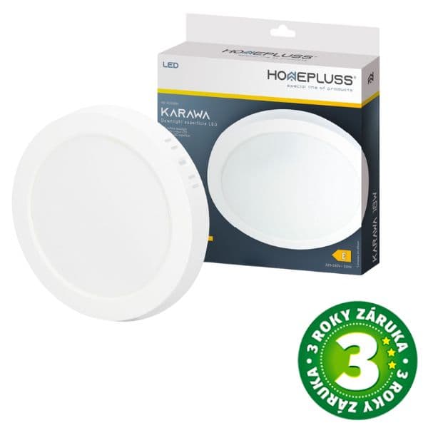 Prémiový přisazený LED panel 24W 2112lm, studená, kruhový, 29cm, 3 roky záruka